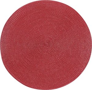 Verk Podkładka okrągła pod talerz na stół kuchenna pleciona mata stołowa bordowa Podkładka okrągła pod talerz na stół kuchenna pleciona mata stołowa bordowa 8
