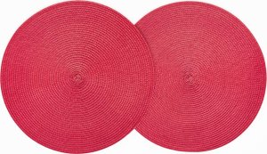 Verk Podkładka okrągła pod talerz na stół kuchenna pleciona mata stołowa bordowa Podkładka okrągła pod talerz na stół kuchenna pleciona mata stołowa bordowa 9