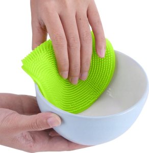 Verk Myjka silikonowa gąbka zmywak szczotka do mycia szorowania naczyń warzyw Myjka silikonowa gąbka zmywak szczotka do mycia szorowania naczyń warzyw 8