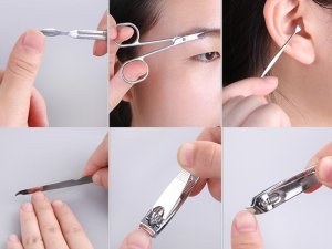 Verk Zestaw do paznokci przybornik manicure pedicure etui cążki 7 elementów Zestaw do paznokci przybornik manicure pedicure etui cążki 7 elementów 4