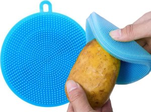 Verk Myjka silikonowa gąbka zmywak szczotka do mycia szorowania naczyń warzyw Myjka silikonowa gąbka zmywak szczotka do mycia szorowania naczyń warzyw 11