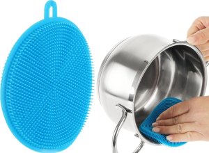 Verk Myjka silikonowa gąbka zmywak szczotka do mycia szorowania naczyń warzyw Myjka silikonowa gąbka zmywak szczotka do mycia szorowania naczyń warzyw 6