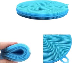 Verk Myjka silikonowa gąbka zmywak szczotka do mycia szorowania naczyń warzyw Myjka silikonowa gąbka zmywak szczotka do mycia szorowania naczyń warzyw 8