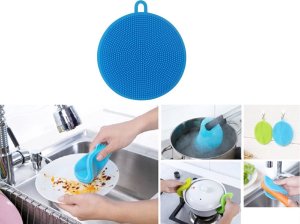 Verk Myjka silikonowa gąbka zmywak szczotka do mycia szorowania naczyń warzyw Myjka silikonowa gąbka zmywak szczotka do mycia szorowania naczyń warzyw 10