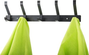 Verk Wieszak ścienny na ubrania na ścianę do przedpokoju łazienki 5 haczyków Wieszak ścienny na ubrania na ścianę do przedpokoju łazienki 5 haczyków 2