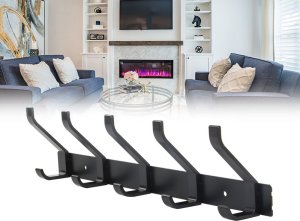 Verk Wieszak ścienny na ubrania na ścianę do przedpokoju łazienki 5 haczyków Wieszak ścienny na ubrania na ścianę do przedpokoju łazienki 5 haczyków 3