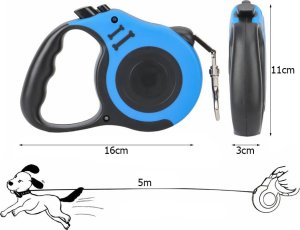 Verk Smycz automatyczna dla psa taśma z blokadą mocna lekka zwijana 5m 15kg Smycz automatyczna dla psa taśma z blokadą mocna lekka zwijana 5m 15kg 7