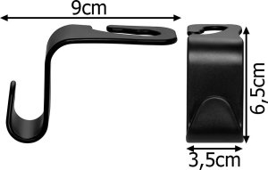 Verk Wieszak hak haczyk uchwyt na zagłówek fotela na torebę zakupy do samochodu Wieszak hak haczyk uchwyt na zagłówek fotela na torebę zakupy do samochodu 5