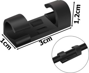 Organizer Verk Organizer uchwyt na kable do kabli przewodów 20szt Organizer uchwyt na kable do kabli przewodów 20szt 3