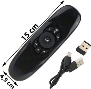 Pilot RTV Retoo PILOT DO TV KLAWIATURA MYSZKA BEZPRZEWODOWA NA RUCH USB SMART TV 10m 3w1 16