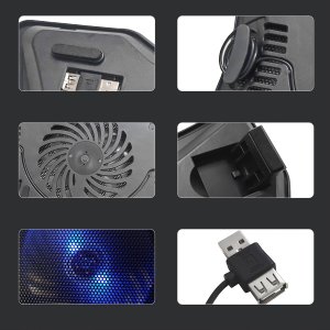 Podstawka chłodząca Retoo PODSTAWKA CHŁODZĄCA PODKŁADKA POD LAPTOPA LED USB 15