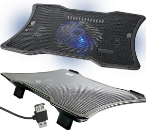 Podstawka chłodząca Retoo PODSTAWKA CHŁODZĄCA PODKŁADKA POD LAPTOPA LED USB 2