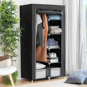 Retoo MATERIAŁOWA SZAFA TEKSTYLNA SKŁADANA GARDEROBA ORGANIZER NA UBRANIA REGAŁ 3