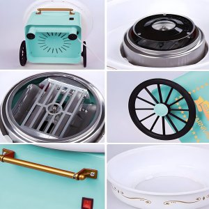 Retoo WATA CUKROWA MASZYNA DO WATY CUKROWEJ DOMOWA MASZYNKA PATYCZKI 13