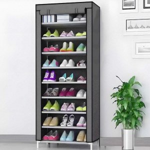 Retoo SZAFKA REGAŁ NA BUTY TEKSTYLNA DUŻA MATERIAŁOWA SKŁADANA ORGANIZER 9 PÓŁEK 11