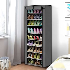 Retoo SZAFKA REGAŁ NA BUTY TEKSTYLNA DUŻA MATERIAŁOWA SKŁADANA ORGANIZER 9 PÓŁEK 12