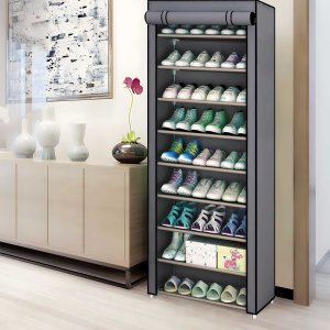 Retoo SZAFKA REGAŁ NA BUTY TEKSTYLNA DUŻA MATERIAŁOWA SKŁADANA ORGANIZER 9 PÓŁEK 13