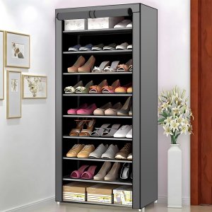 Retoo SZAFKA REGAŁ NA BUTY TEKSTYLNA DUŻA MATERIAŁOWA SKŁADANA ORGANIZER 9 PÓŁEK 14