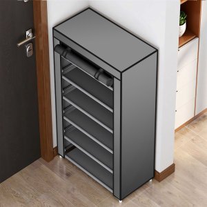 Retoo SZAFKA REGAŁ NA BUTY TEKSTYLNA DUŻA MATERIAŁOWA SKŁADANA ORGANIZER 9 PÓŁEK 4