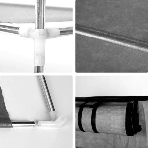 Retoo SZAFKA REGAŁ NA BUTY TEKSTYLNA DUŻA MATERIAŁOWA SKŁADANA ORGANIZER 9 PÓŁEK 5