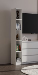 Topeshop REGAŁ R25 NA KSIĄŻKI 25CM BIAŁY 3