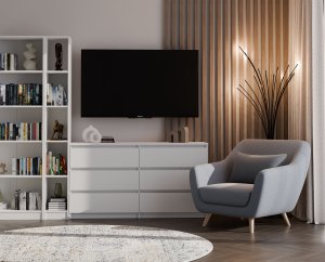 Topeshop REGAŁ R25 NA KSIĄŻKI 25CM BIAŁY 4