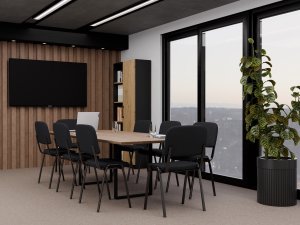 Topeshop ZESTAW 4x KRZESŁO ISO KONFERENCYJNE CZARNE 4