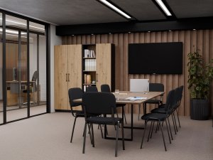 Topeshop ZESTAW 4x KRZESŁO ISO KONFERENCYJNE CZARNE 6