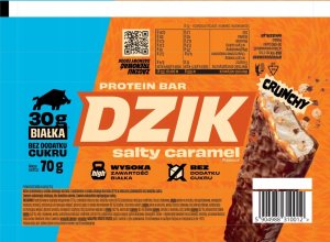 Wk Dzik WKDZIK Dzik Protein Bar 70g Salty Caramel 4