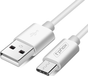 Kabel USB T-Phox USB-C - 1 m Biały (TPRZ008334) 2