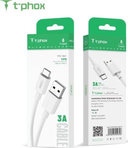 Kabel USB T-Phox USB-C - 1 m Biały (TPRZ008334) 5