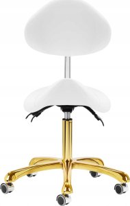 Activeshop Taboret kosmetyczny 1004 Giovanni złoto biały 3