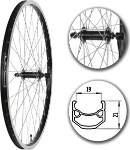 Omnigena Koło przód 27,5" PA/O Alu, stożek, QR Shimano 1