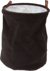 Home Styling Collection Kosz do przechowywania z materiału boucle, uchwyty ze sztucznej skóry, Ø 38 x 50 cm 1