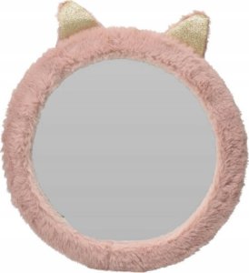 Home Styling Collection Lustro do pokoju dziecka pluszowy kotek z uszkami, Ø 31 cm 1