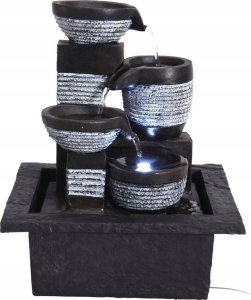 Home Styling Collection Fontanna domowa stojąca dekoracja, podświetlenie LED, 21,5 x 19 x 26 cm 1