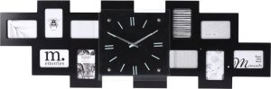 Home Styling Collection Zegar ścienny z 10 czarnymi ramkami na zdjęcia, 80 x 4 x 26 cm 1