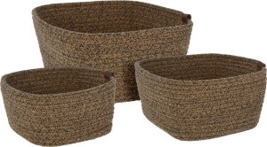 Home Styling Collection Kosze do przechowywania, plecione z bawełny, 3 sztuki 1