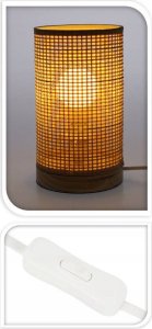 Home Styling Collection Lampa stołowa bambus, tuba, podstawa z drewna sosnowego, 13 x 23 cm 2
