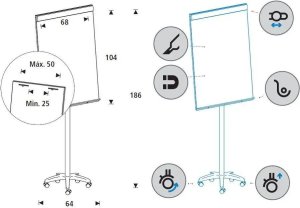 Flipchart NAGA Rocada mobil flipchart 7