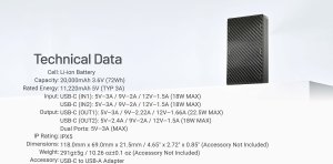 Powerbank Nitecore NB20000 GEN3 20000mAh Czarny 12