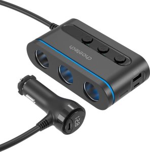 Ładowarka Choetech Ładowarka Choetech TC0021 samochodowa 2x USB-C PD 1x USB-A QC 3x gniazdo zapalniczki - czarna 1