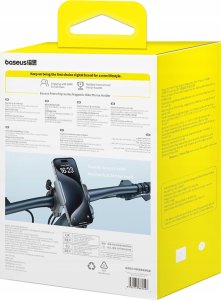 Baseus Uchwyt Baseus PrimeTrip magnetyczny na telefon na rower / hulajnogę / skuter - czarny 5