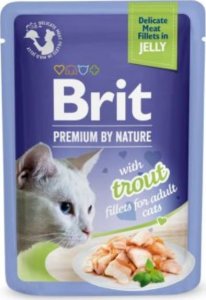 Brit BRIT - Mokra karma dla kota filet z pstrąga w galarecie 85g 1