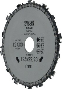 Faster Tools FASTER TOOLS tarcza łańcuchowa do cięcia drewna 125mm one size 1