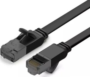 BestLan Patchcord BESTLAN kabel sieciowy Płaski LAN RJ-45 UTP kat. 6 Czarny 10 metrów 1