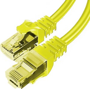 Przewód BestLan Patchcord BESTLAN kabel sieciowy LAN RJ-45 UTP kat. 5e Żółty 5 metrów 1