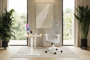 Krzesło biurowe SENSE7 Veno Białe 3