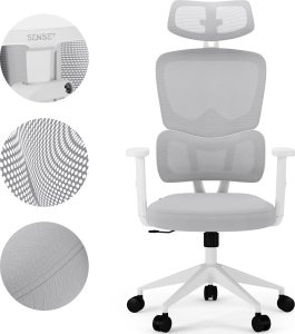 Krzesło biurowe SENSE7 Veno Białe 8