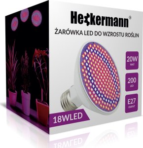 Heckermann Żarówka LED plant Heckermann 200LED 18WLED - 20W 9